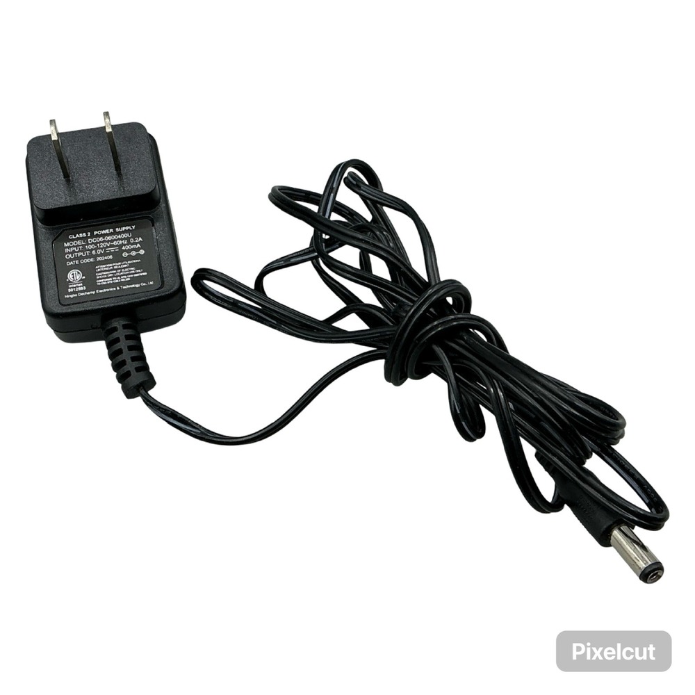 Ningbo Dechamp DC06-0600400U AC Adapter 6V 400mA Class 2 Power Supply Black
